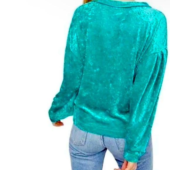 We The Free by Free People Milan Layering Top in Sea Green size XS - Picture 3 of 7